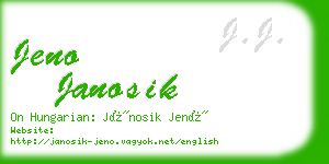 jeno janosik business card